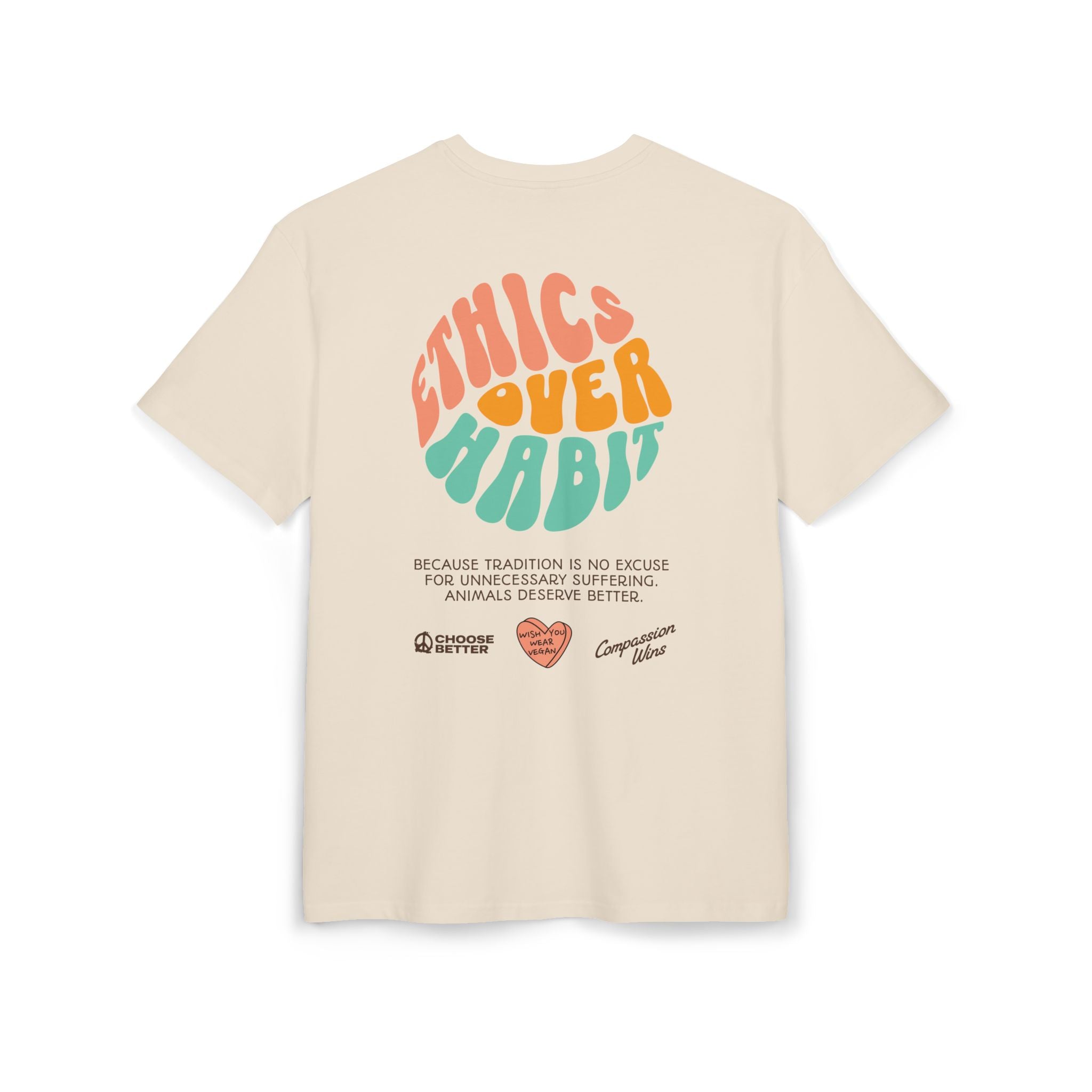Ethics Over Habit Unisex Oversized Shirt