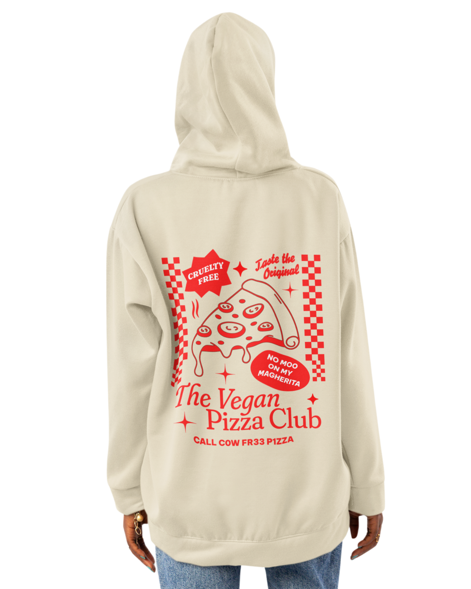 The Vegan Pizza Club Organic Oversized Hoodie