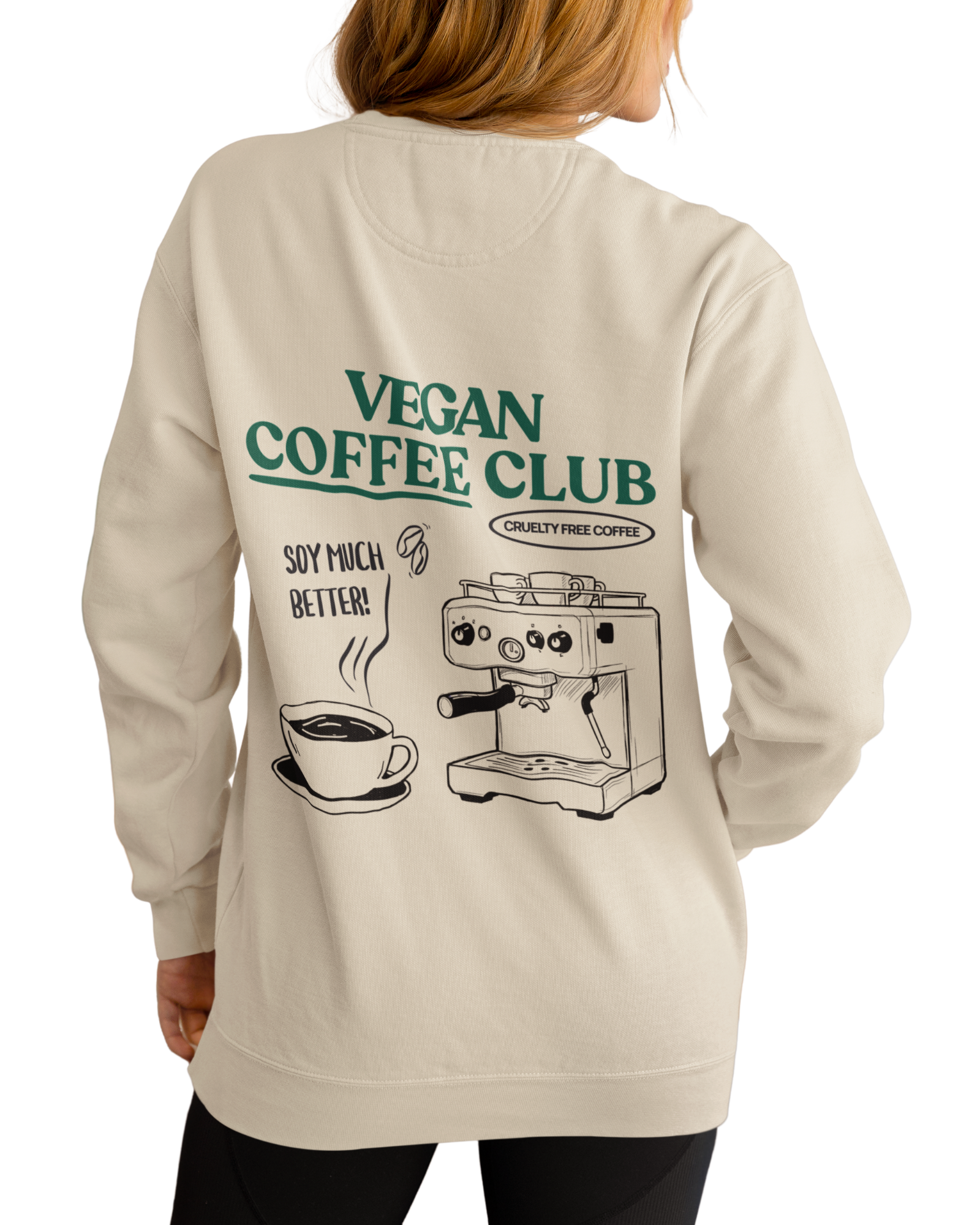 Vegan Coffee Club Organic Oversized Sweatshirt