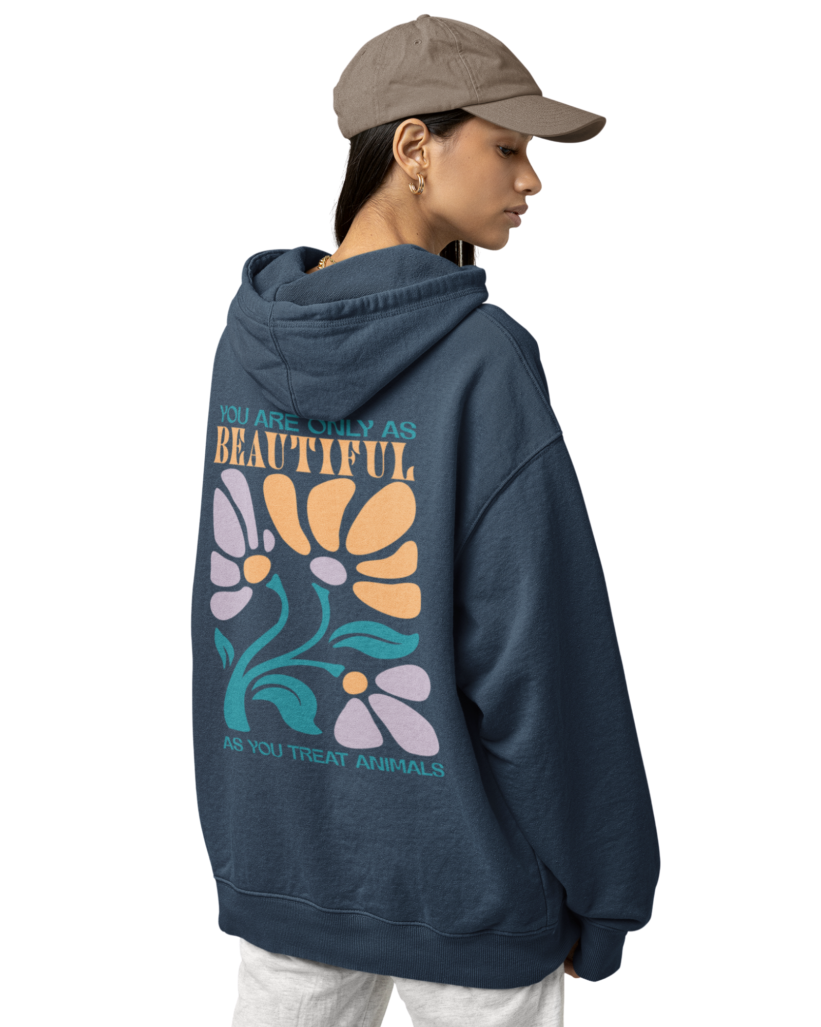 You Are Beautiful Organic Oversized Hoodie