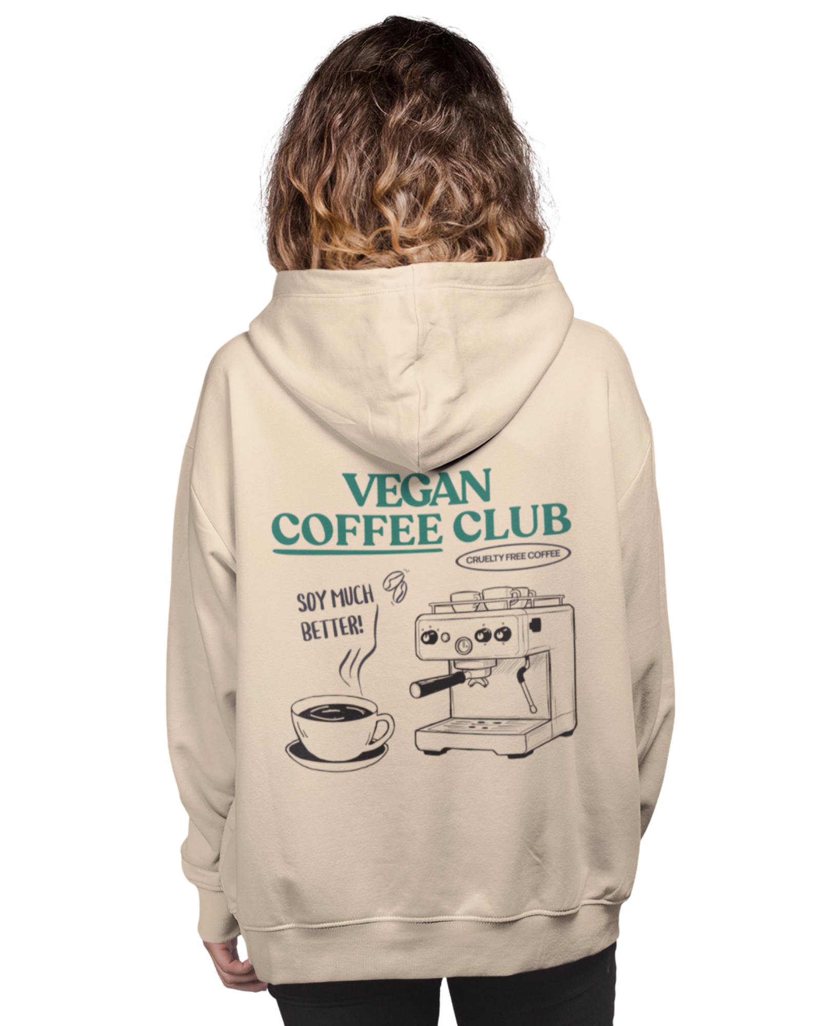 Vegan Coffee Club Organic Oversized Hoodie