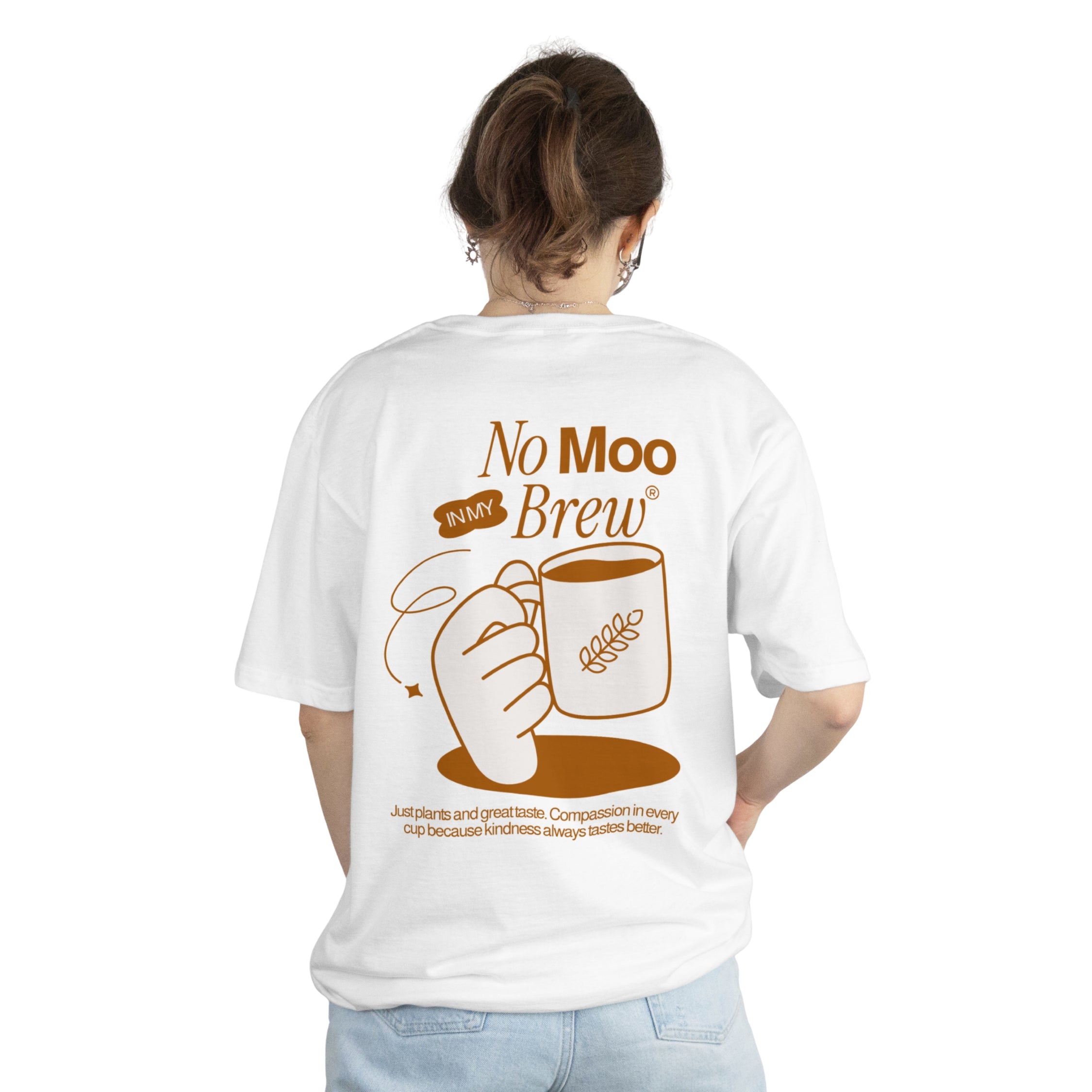 No Moo In My Brew Unisex Oversized Shirt