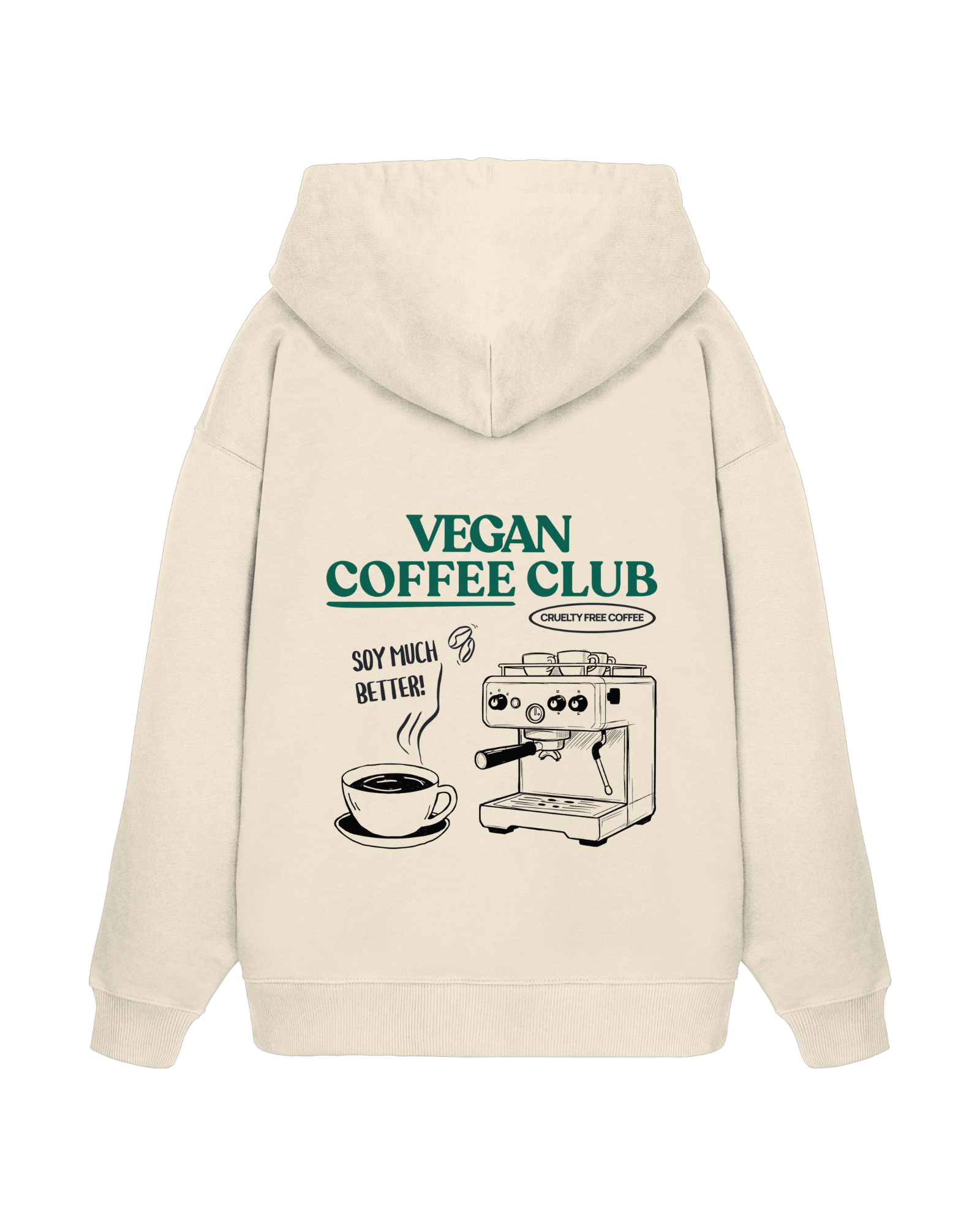 Vegan Coffee Club Organic Oversized Hoodie