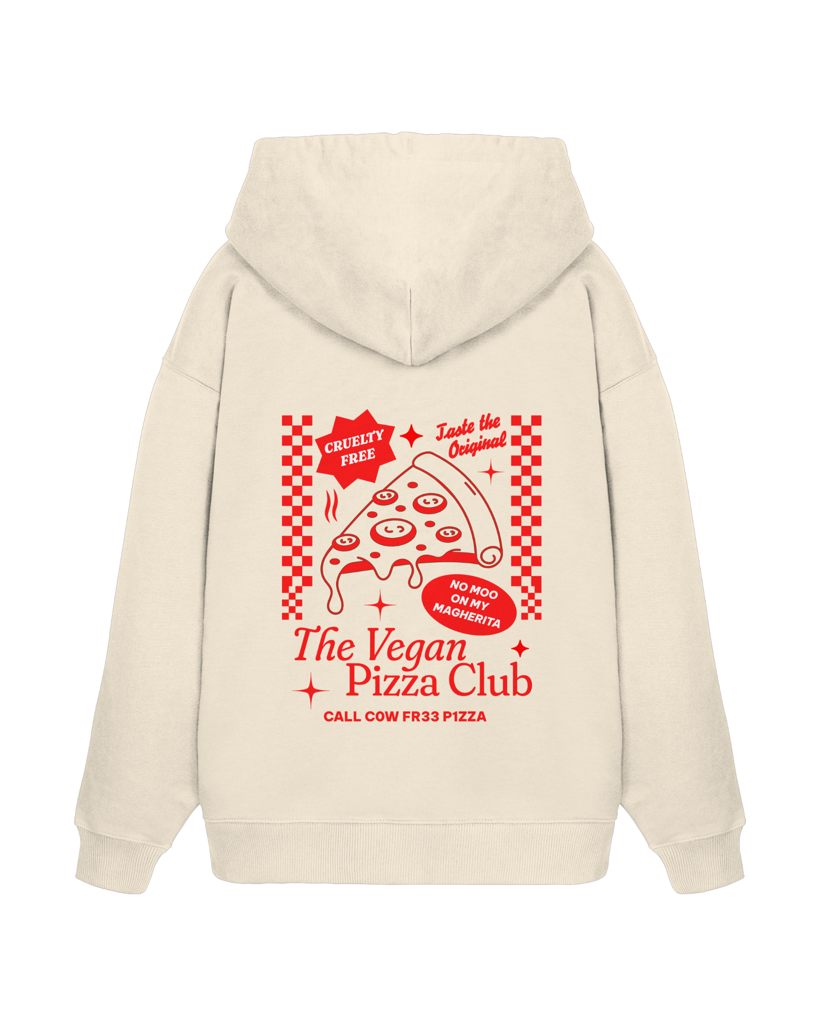 The Vegan Pizza Club Organic Oversized Hoodie