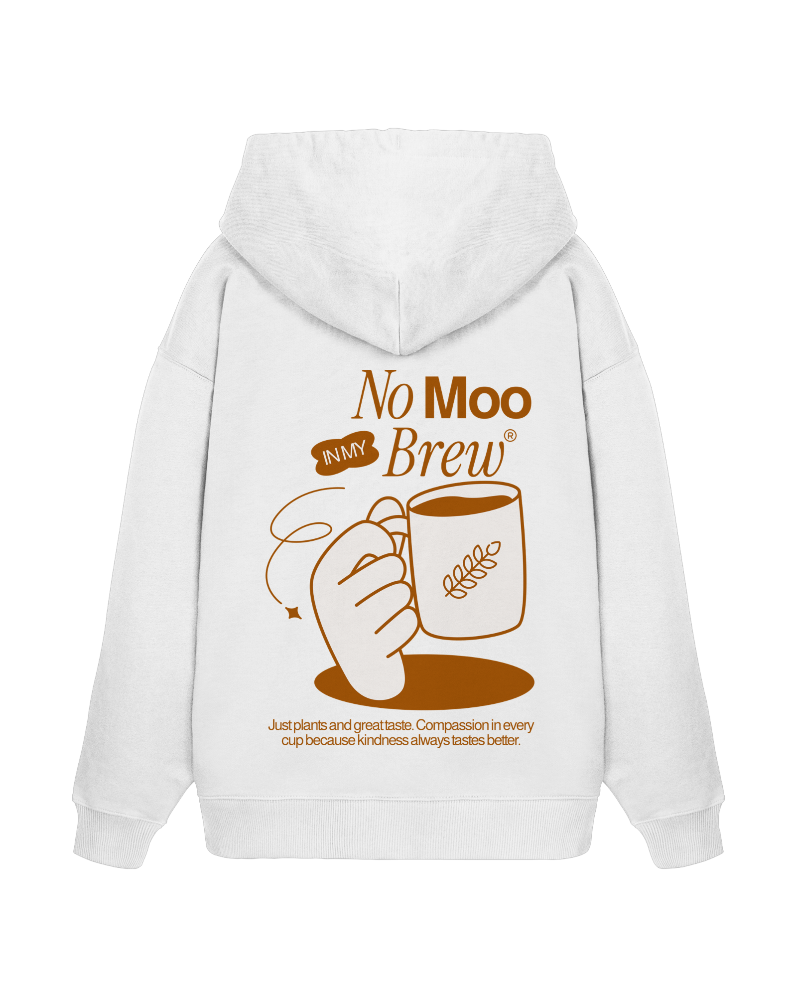 No Moo In My Brew Organic Oversized Hoodie