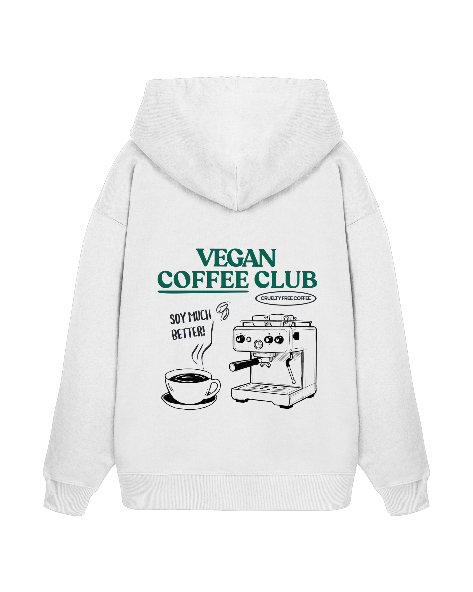Vegan Coffee Club Organic Oversized Hoodie