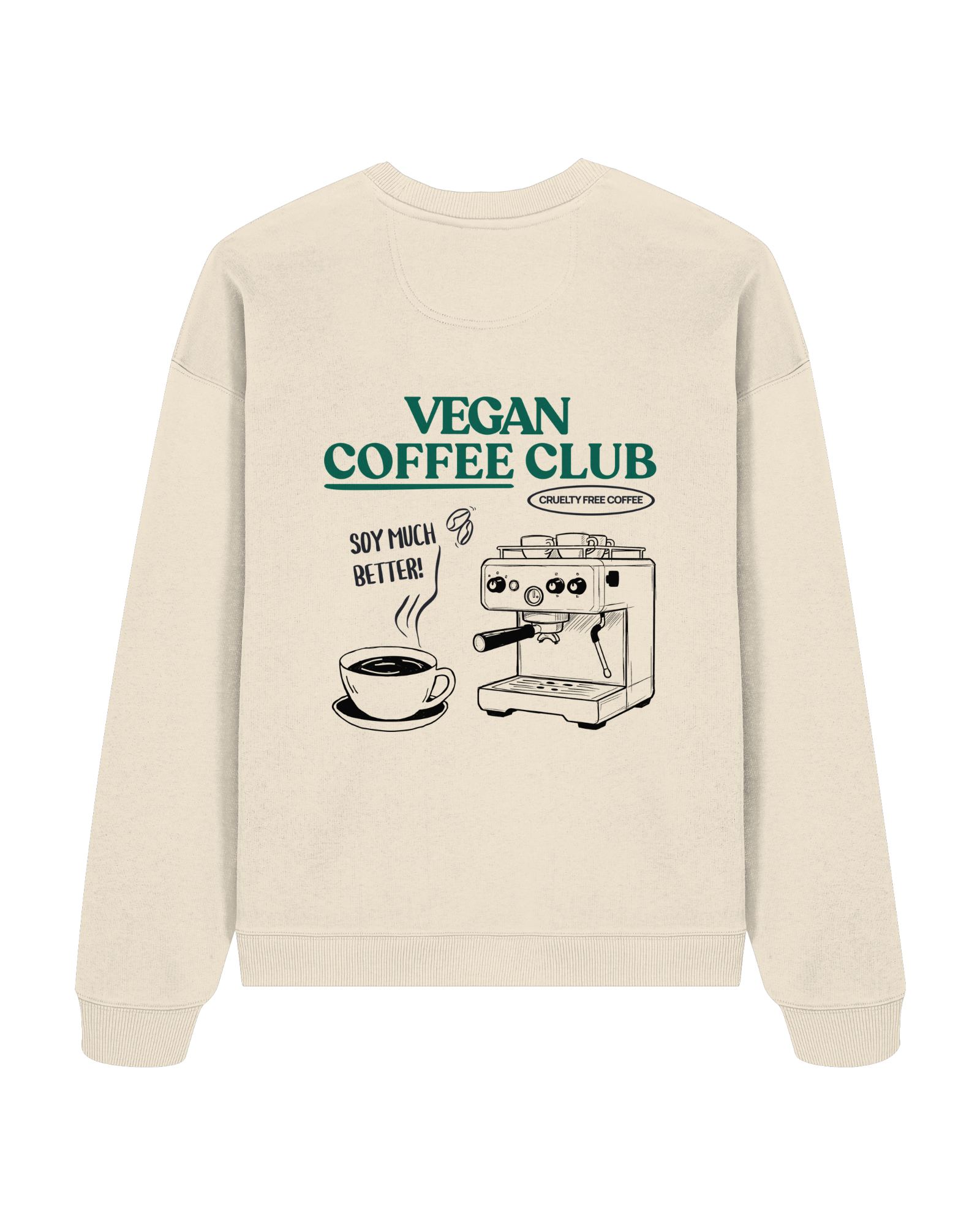 Vegan Coffee Club Organic Oversized Sweatshirt
