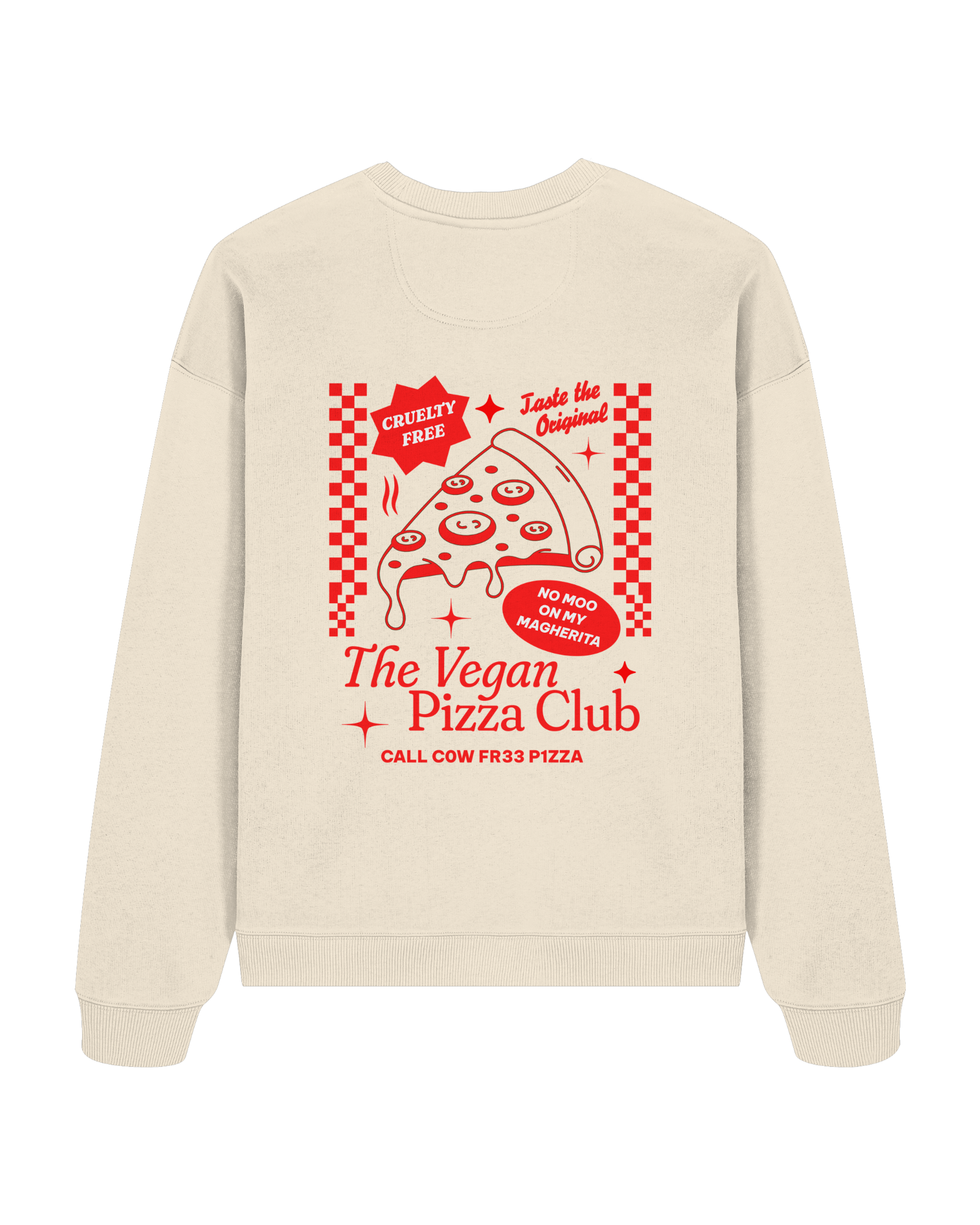 The Vegan Pizza Club Organic Oversized Sweatshirt