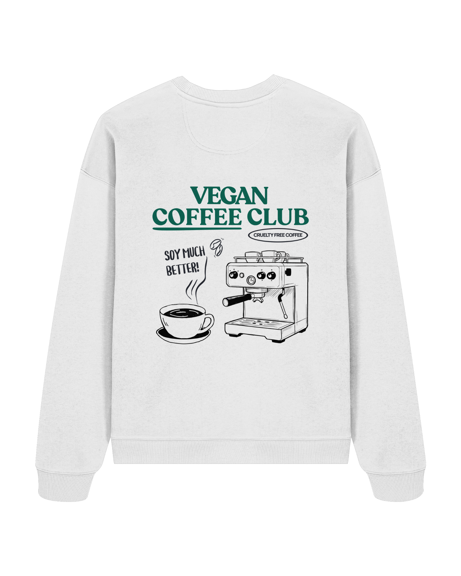 Vegan Coffee Club Organic Oversized Sweatshirt