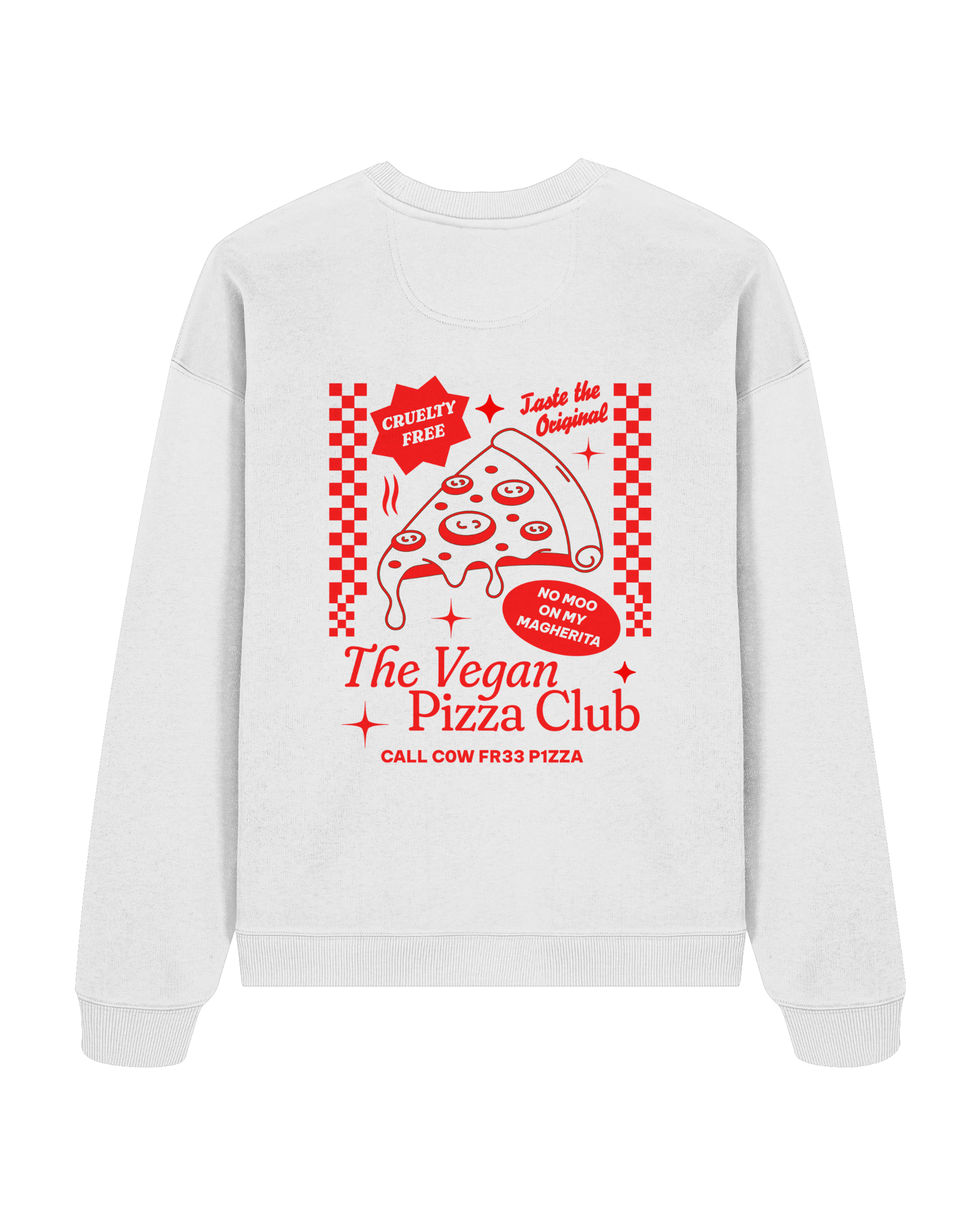 The Vegan Pizza Club Organic Oversized Sweatshirt