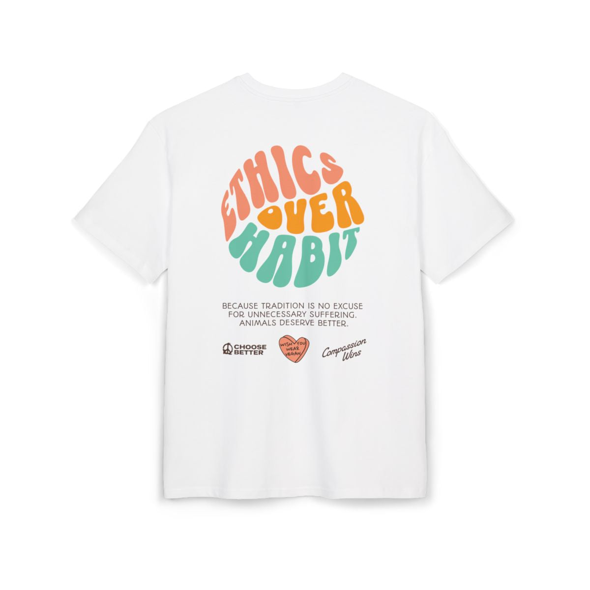 Ethics Over Habit Unisex Oversized Shirt