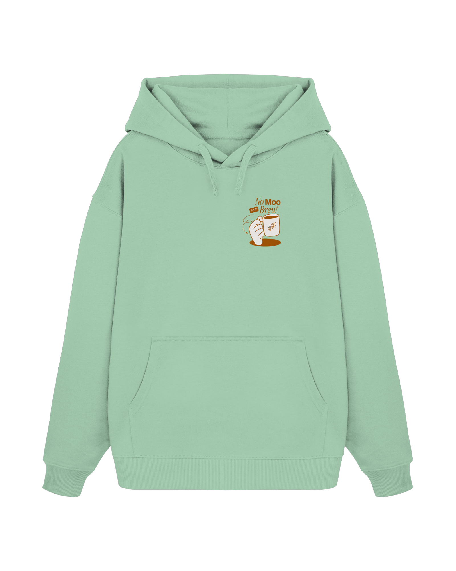 No Moo In My Brew Organic Oversized Hoodie