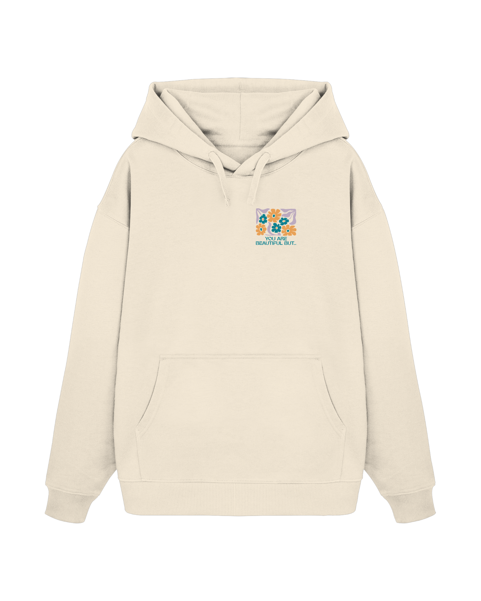 You Are Beautiful Organic Oversized Hoodie