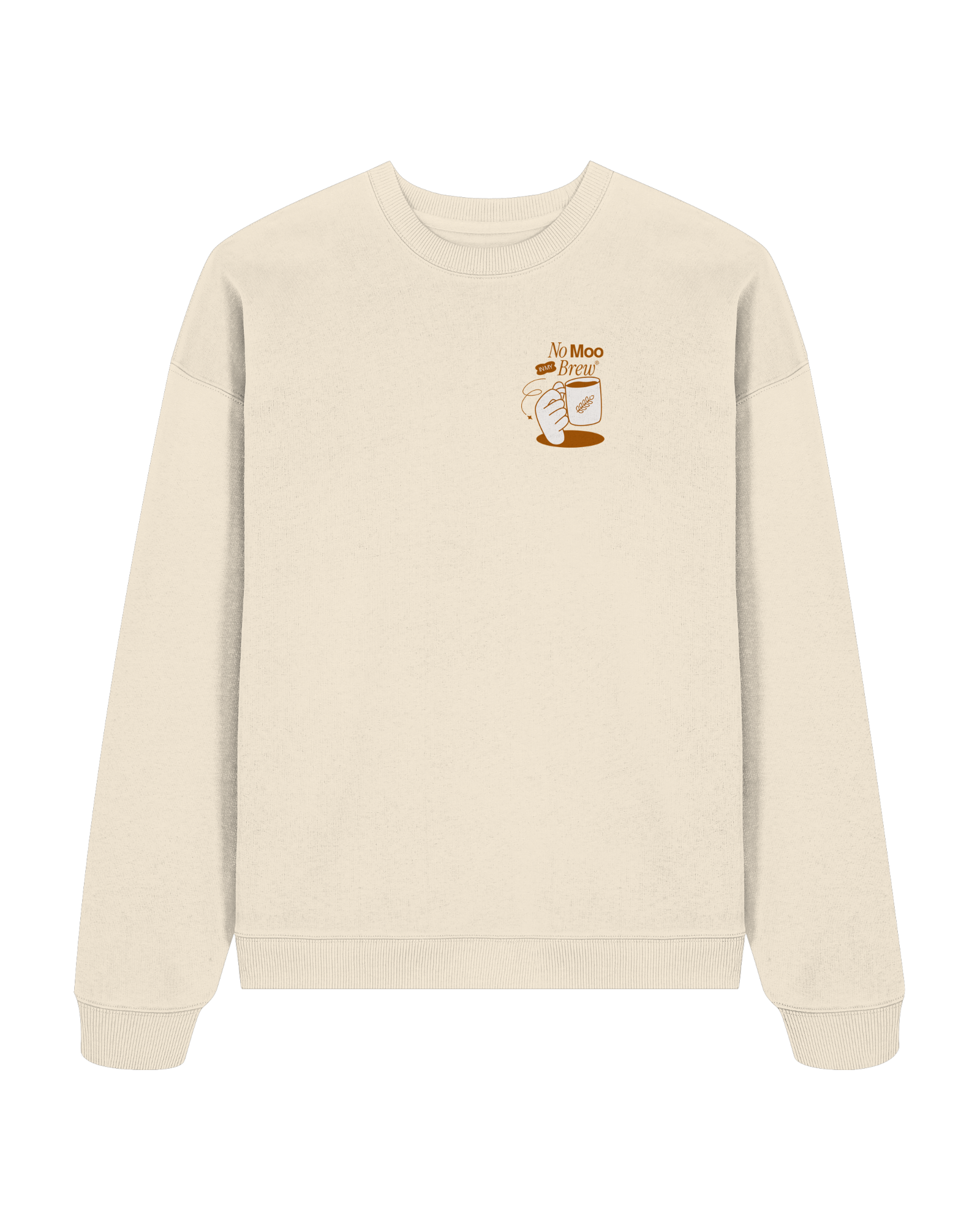 No Moo In My Brew Organic Oversized Sweatshirt