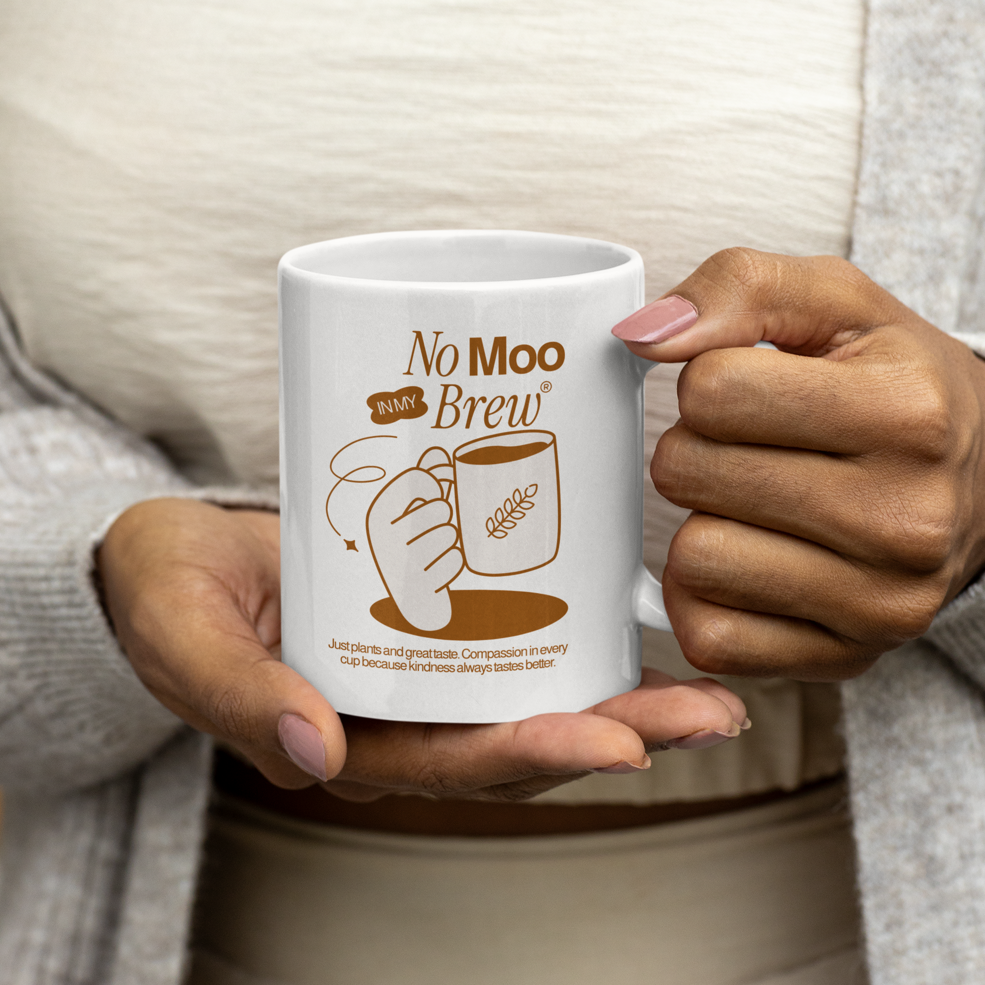 No Moo In My Brew Tasse